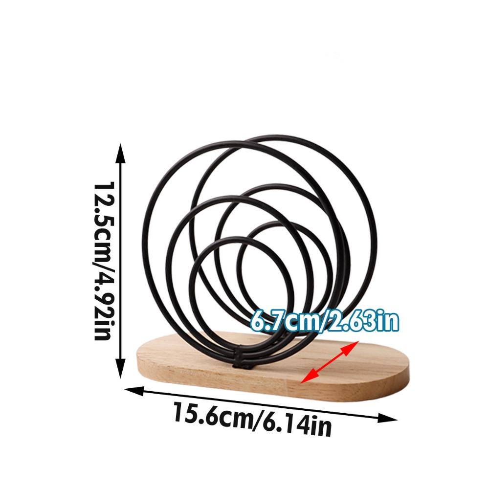 New Wood Base Iron Napkin Holder Modern Style Stable Countertop Napkin Organizer Paper Dispenser Rack Table Decoration