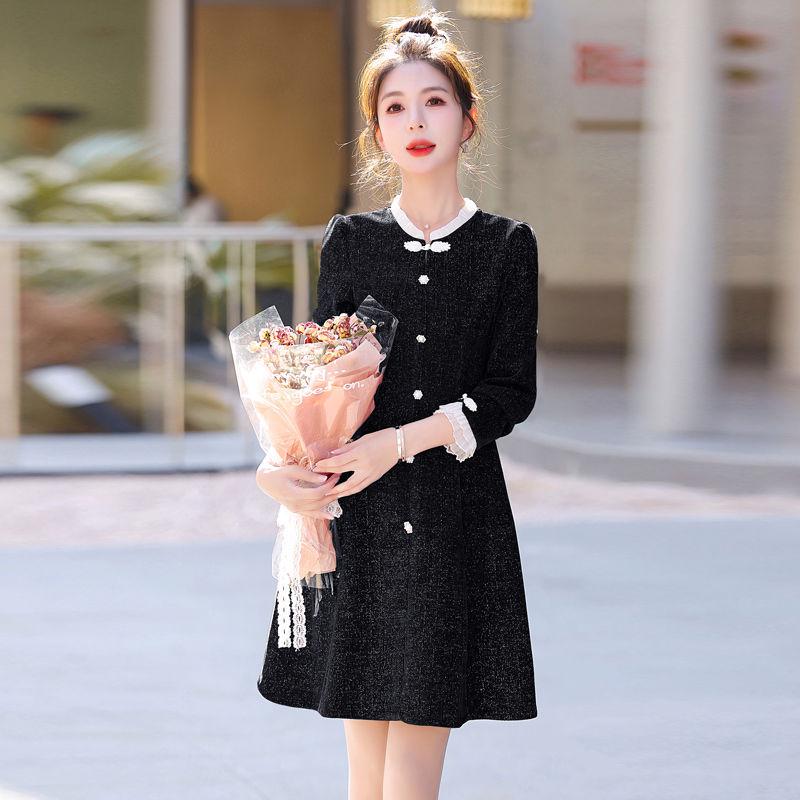 

Ankela Red Chic French Slimming Dress for Autumn/Winter M (Recommended 85-105 jin)