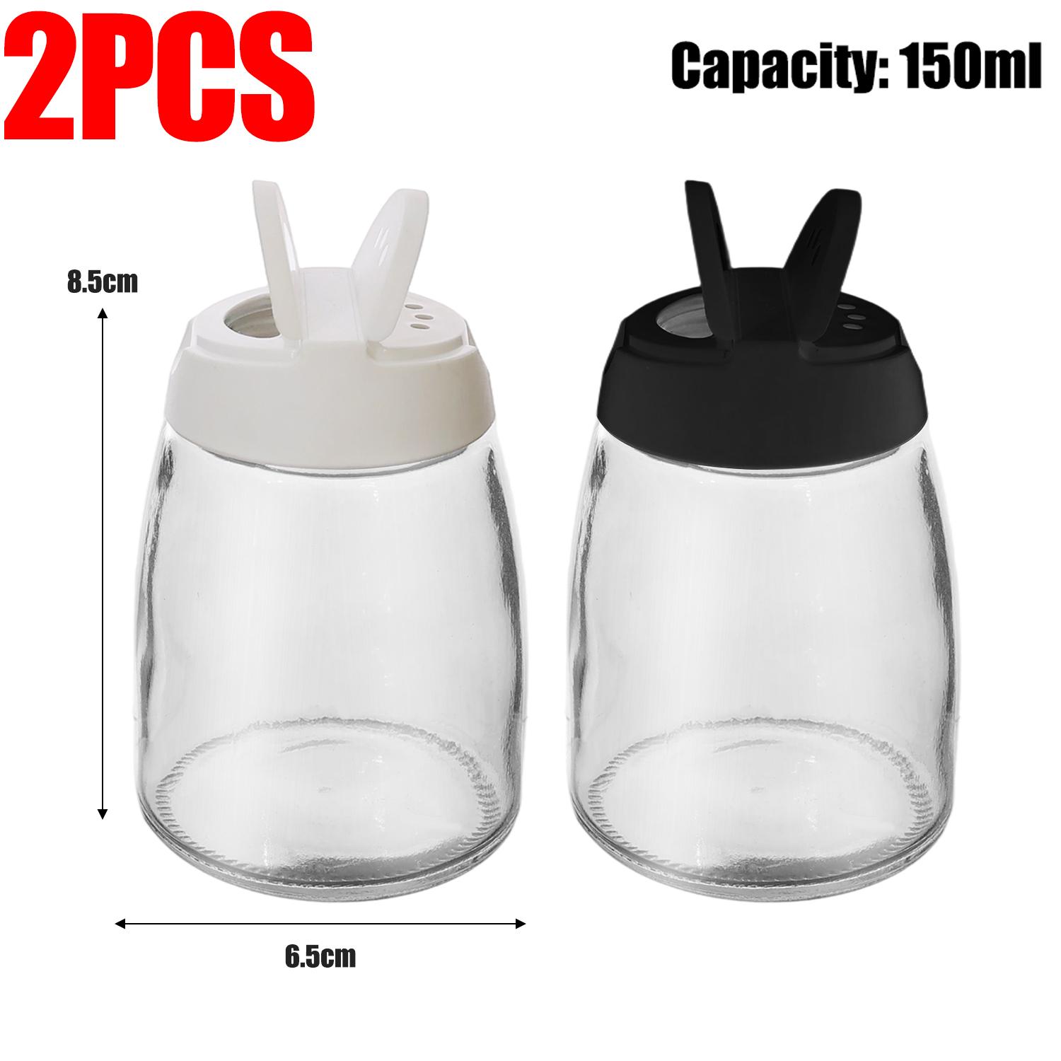 

4/2Pcs Glass Seasoning Bottle with Shaker Lids Clear Spice Jar Household Kitchen Storing Spice Powders Seasoning Box Gadgets