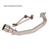 Stainless Steel Front Exhaust Pipe for Cygnus BWS R X Motorcycle Generations 1-3