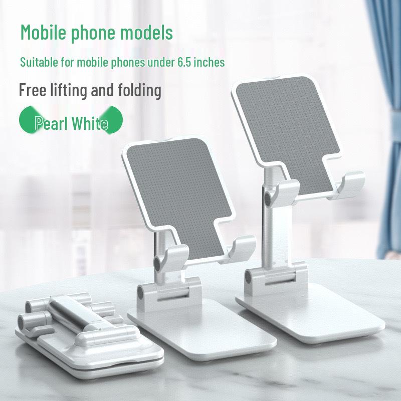 

Foldable & Retractable Mobile Phone and Tablet Stand for Desktop, Online Classes, and More белый