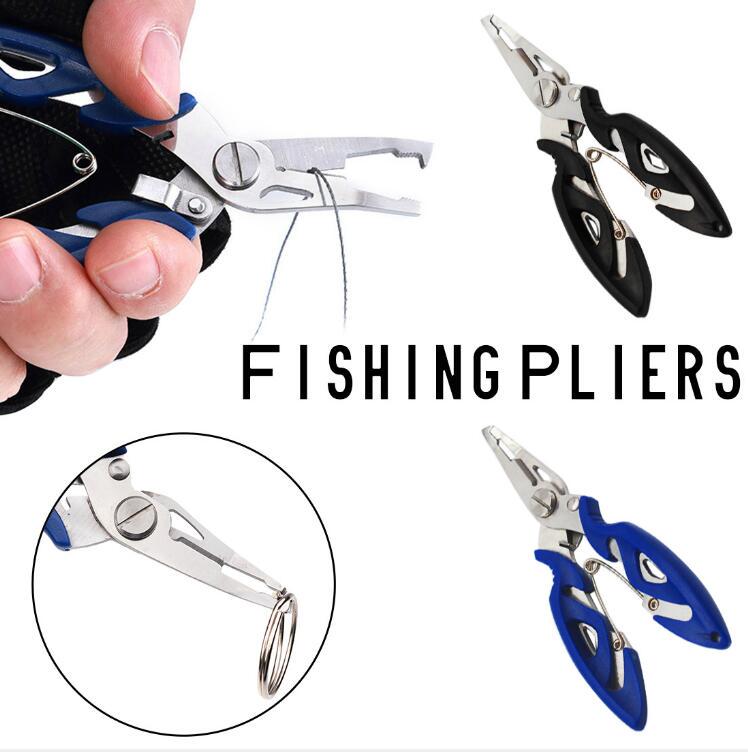 1 pz pinza da pesca multifunzionale in acciaio inossidabile forbici ad anello diviso taglierina per filo rimozione gancio