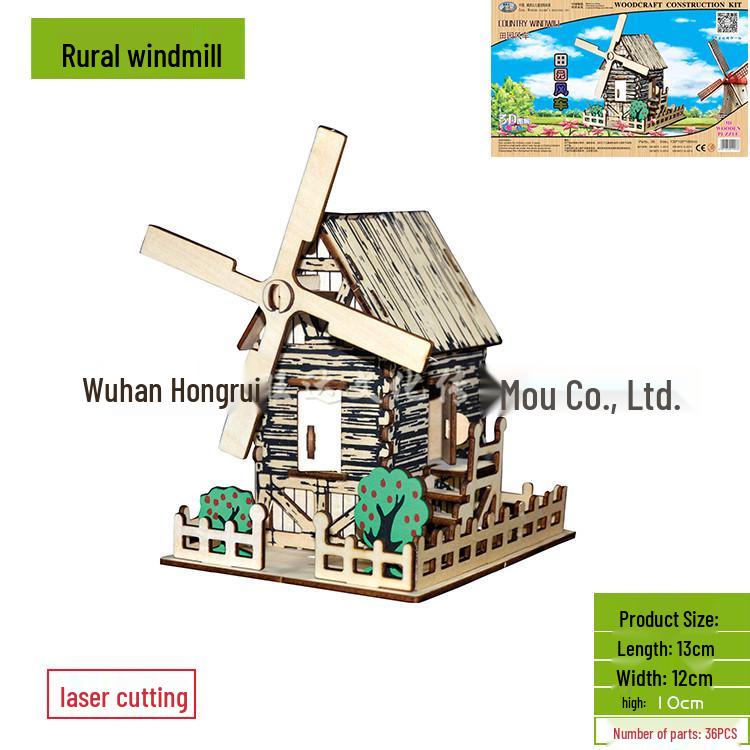 3D DIY Wooden Jigsaw Puzzle Model - Laser Cut Building Set