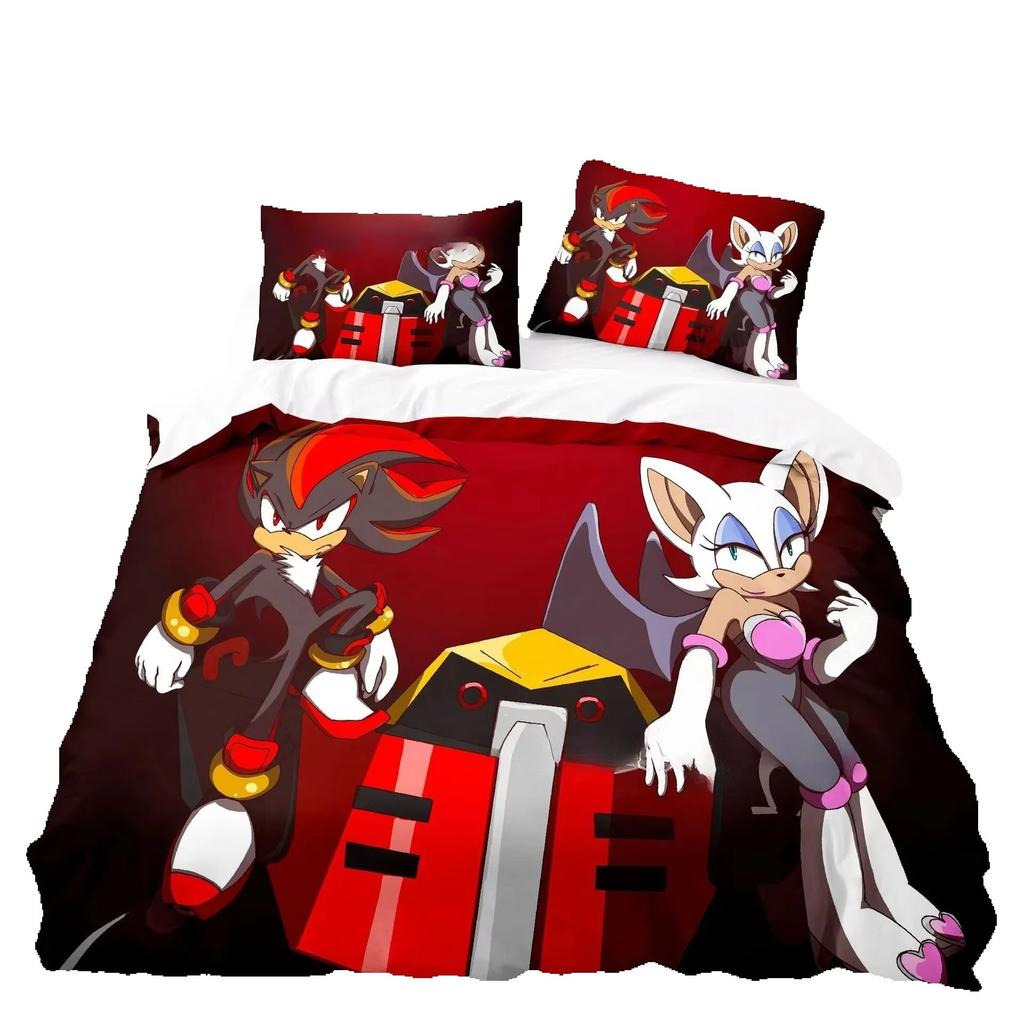 3D NEW Teens The Movie hedgehogs Boy Bedding Set Anime Digital Cartoon Sonic Duvet Cover Comforter Bed Youth Kids Girl Boys Gift