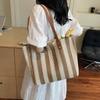 Strohtasche Damen Strandtasche Schultertasche Gewebte Tasche Pendler Große Kapazität Tragetasche