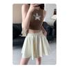Sports Shorts Women's High Waist A Line Thin Wide Leg Skirt Small Casual Pleated Skirt Pants