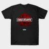 Herren Schwarzes Print-T-Shirt Chase 14 Rosenlogo Atlantic No-Cut Transferpapier Druck Baumwoll-T-Shirt