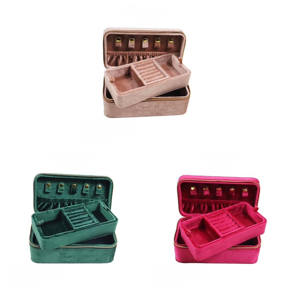 Luxury Double Layer Jewelry Organizer With Zipper For Travel And Home Storage