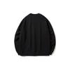 Letter Round Neck Pullover Long Sleeve Sweatshirt Unisex sweatshirt Black LE2203CR01BK