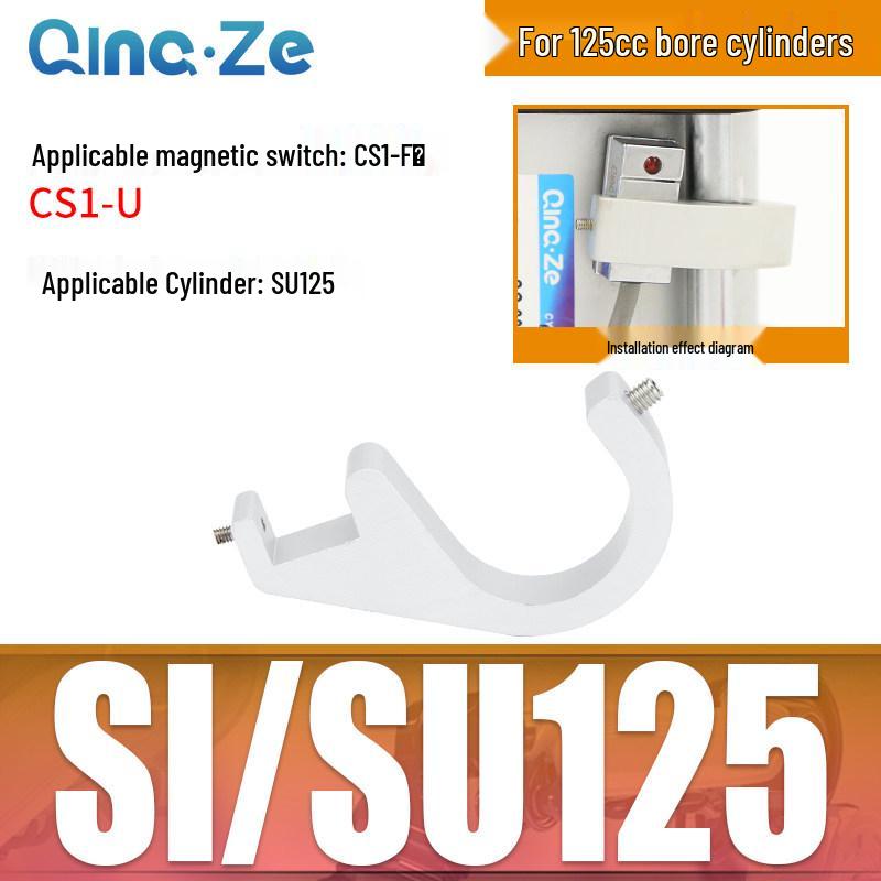 Zylinder SC CS1-F U mit Magnet schalterhalterung CMSG, Befestigungswinkel MBB und Zylinderzubehör D-A93 SU.
