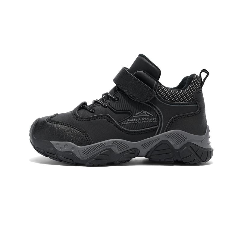 

Детская зимняя мода и плюшевые теплые повседневные высокие хлопковые ботинки, обувь для активного отдыха, обувь для пеших прогулок, уличная обувь для учеников средних и старших классов 28 темно серый/чёрный