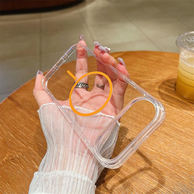

Luxury PC Hard Clear Magnetic Wireless Charging Case For iPhone 17 16 15 14 13 12 Pro Max Plus Clear Back Cover iPhone 12 Pro Max