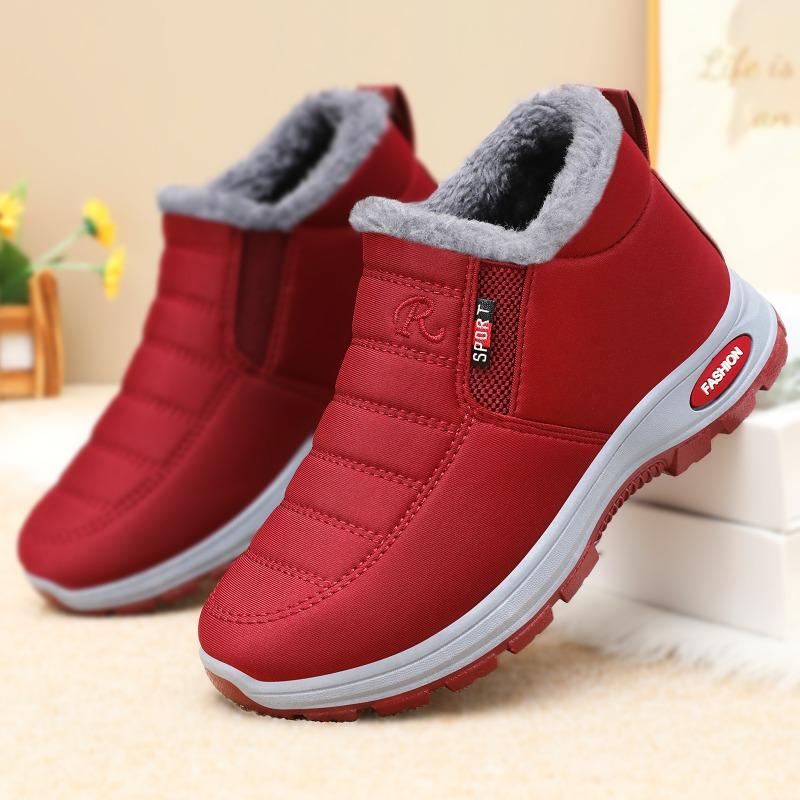 Fashion High Quality Fashion Snow Boots for Women 2025 New Round Toe Plush Warm Casual Comfortable Women's Ankle Boots