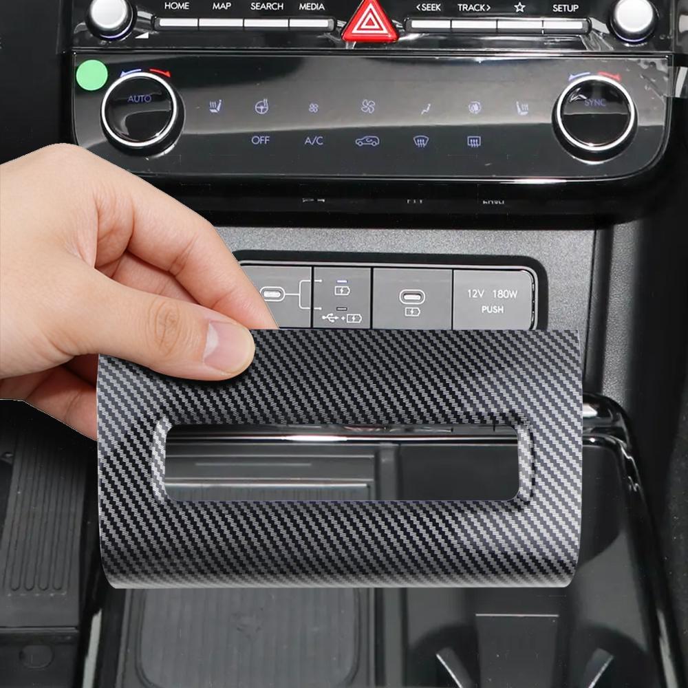 For Hyundai Tucson 2025 2026 LHD Center Console USB Charging Panel Cover Decoration Sticker Trim Car Interior Accessories