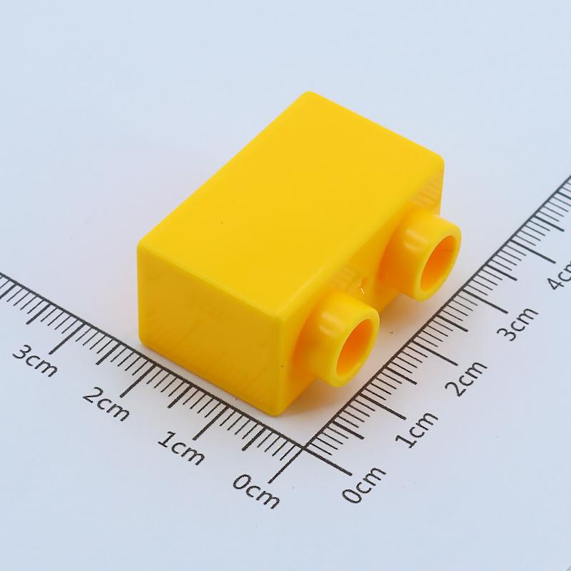 4 pezzi Mattoncini da Costruzione Grandi Fai da te 1x2 Mattoncini Grande Dimensione Accessori Assemblati Pezzi all'Ingrosso Giocattolo Educativo per Bambini