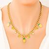 Elegant Country Fruit Charm Necklace Colorful Statement Neckchain Handmade Jewelry for Everyday and Special Occasions