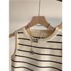 Women's Striped Knit Camisole Tank Top, Sleeveless Summer Shrug, Slimming Short Base Layer, Outerwear