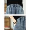 Summer Women Plus Size High Waist Loose Jeans Vintage Harem Pants Elastic Waist Patchwork