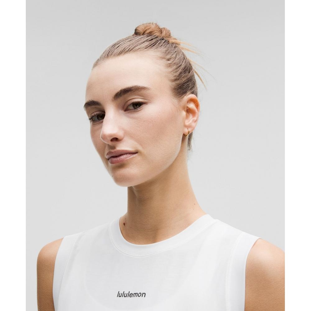 Lululemon Jersey Training Muscle Tank Top Long  Wordmark Primer