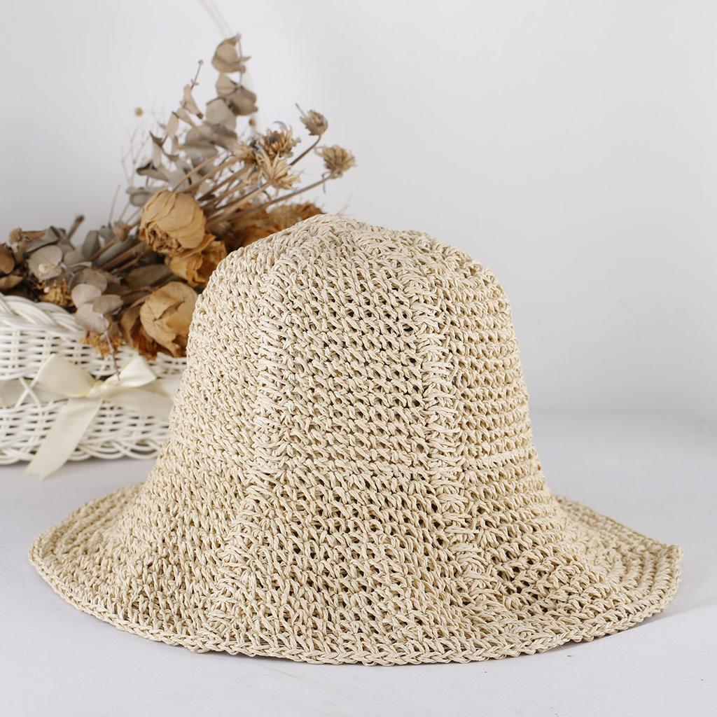 2024 Handmade Crochet Hat Summer Hat Sun Visor Women's Summer Simplicity Straw Hats Women's Beach Hat Summer Hat Uv Blocking Hat