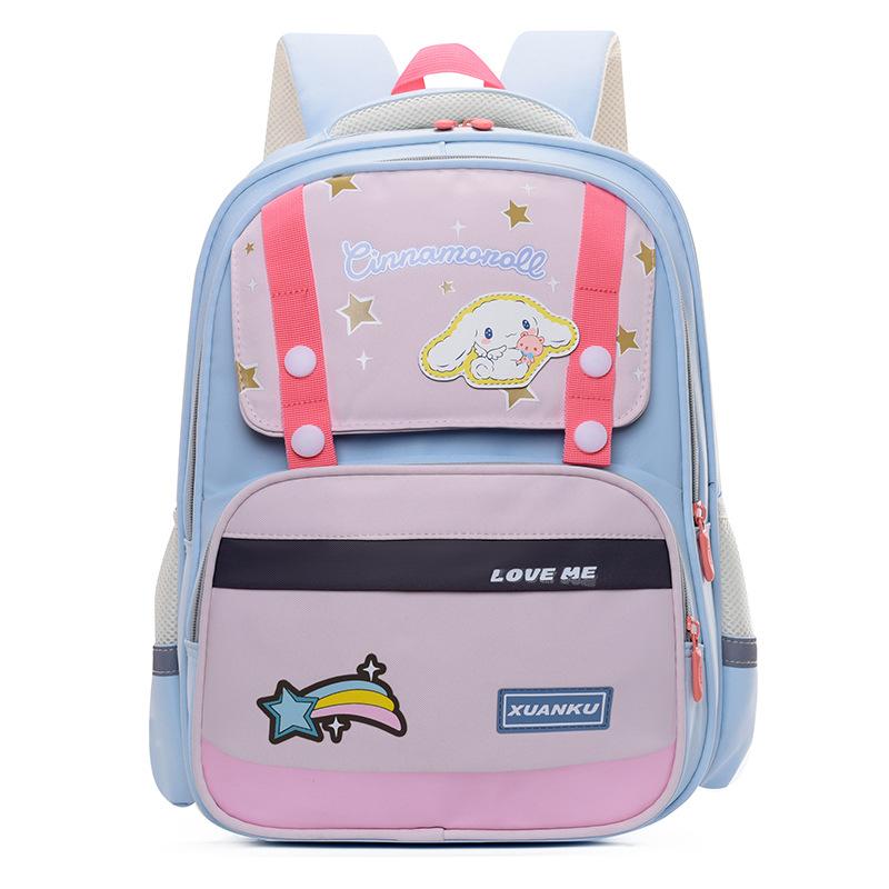 

Book bag new primary school 1-3-5 grade school bag to reduce the burden of spine protection large capacity backpack tide світло-синій колір