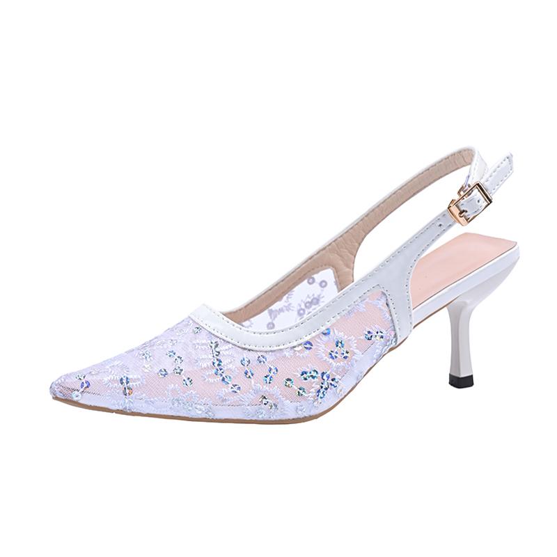 Mode High Heels Damen Sandalen Spitzschuh Modeschuhe Kleid Elegante Pumps Luxus Damen Pantoletten 2025 Sommer Sexy Sandalias De Mujer