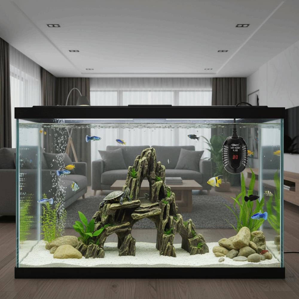 Automatic Temperature Submersible Heater LED Digital Display Fish Tank Heating Rod  Mini Aquarium