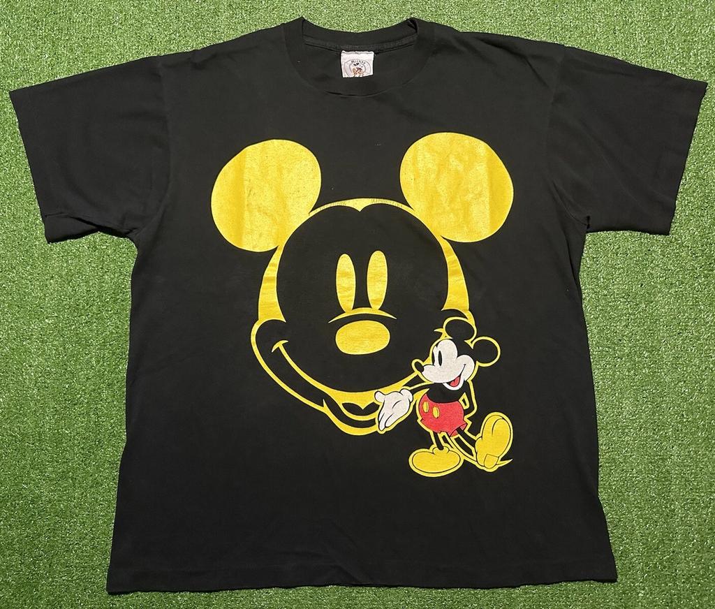 Vintage 90s Walt Disney Mickey Mouse Single Stitch T Shirt Big Print USA OneSize