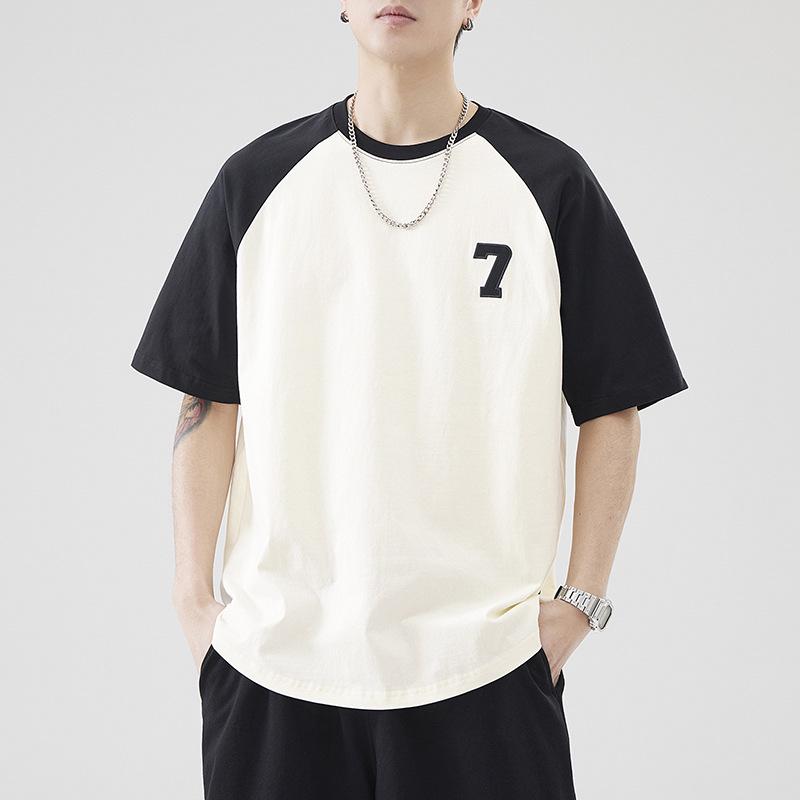 

Anyang Men s Raglan Sleeve Loose Fit Pure Cotton T-Shirt - Summer 2025 Trend M brick червоний колір