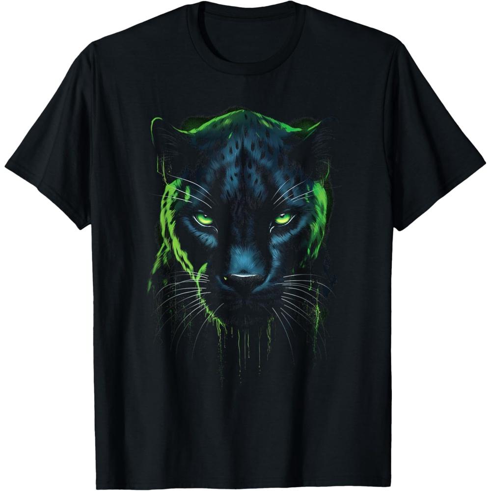 Panther with beautiful green eyes black panthers T-Shirt M чёрный