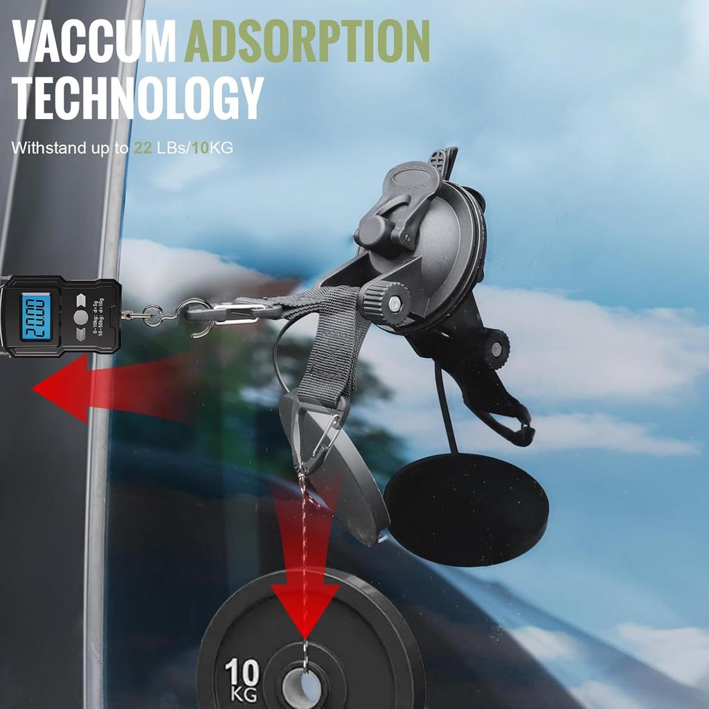 Heavy Duty Suction Cup Security Hooks For Camping(4 Pcs)