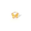 Mori Acrylic Butterfly Color Transparent Live Ring Internet Celebrity Tide Simple Fashion Super Fairy Ring