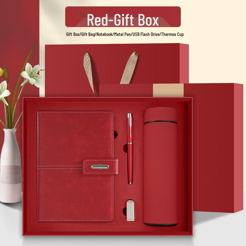 Custom Business Gift Set: Notebook & Thermos Cup for Office Use