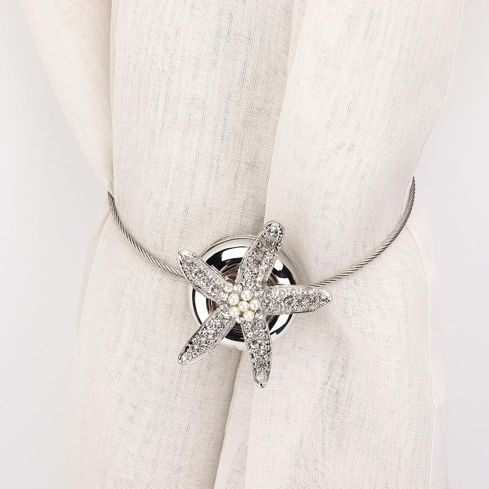 Dispozitive magnetice unice, elegante, cu cataramă pentru perdele, cu accesoriu decorativ pentru perdea cu stras