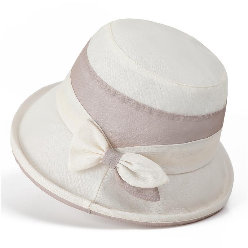 

Весенне-летняя шляпа Женская шляпа-панама от солнца Тонкая дышащая солнцезащитная шляпа от солнца ONE SIZE бежевый