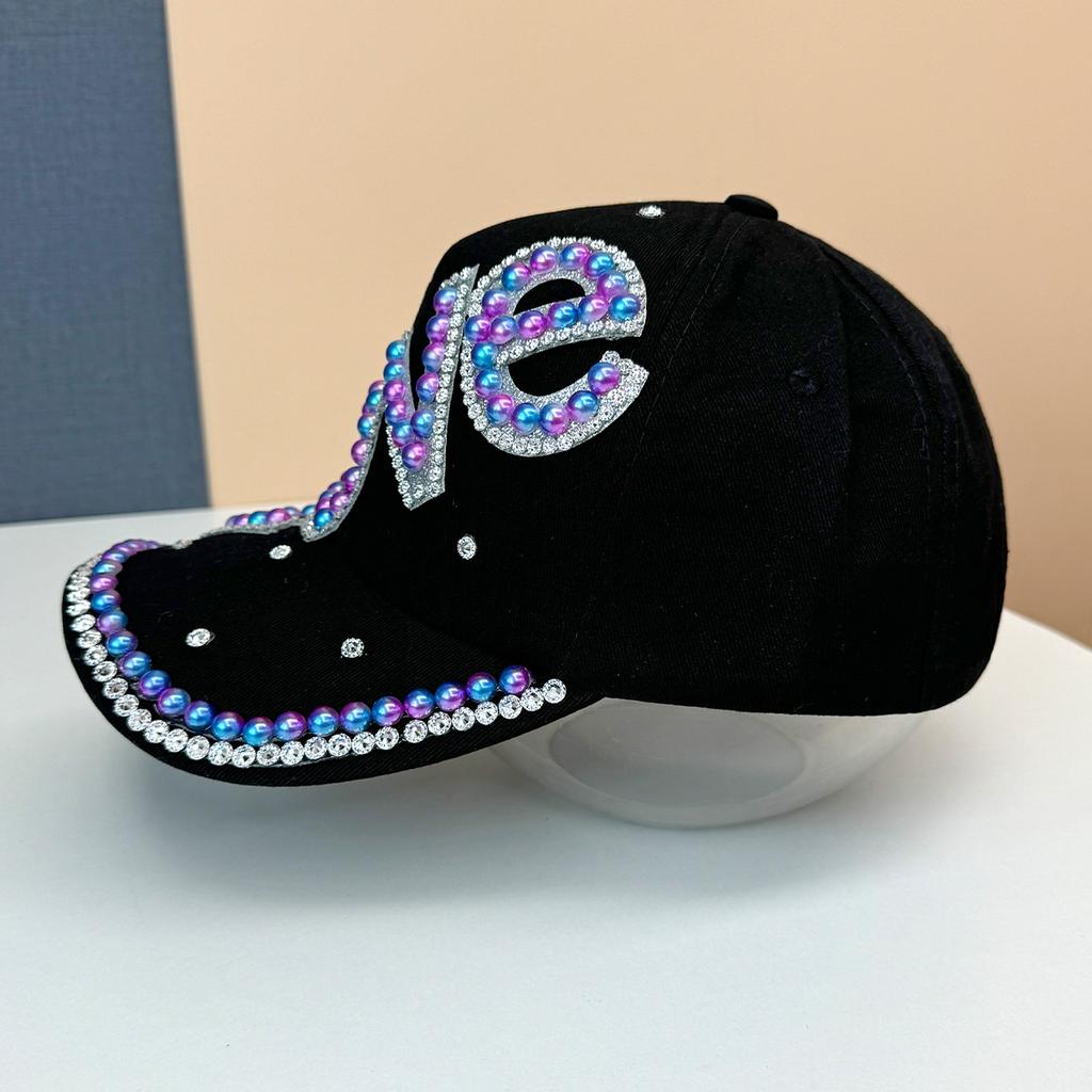 New Spring and Summer Diamond-set Casual Face Small Baseball Cap Women's Fashion Cap with Diamond