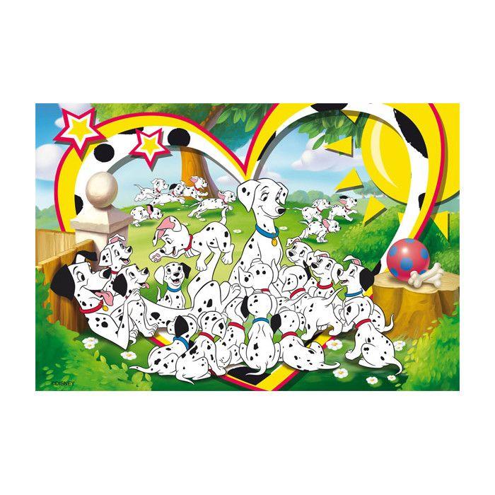 Puzzle - Lisciani - Double Face Plus 60Pcs - 101 Dalmatiens - 50x35cm - Multicolore