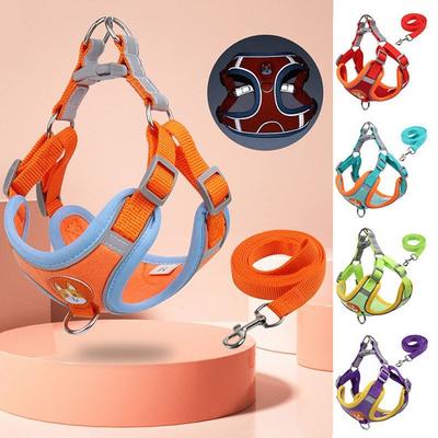 New Small Dog Harness and Leash Set Reflective Dog Harness for Small Dogs Medium Dogs Adjustable Pet Harness