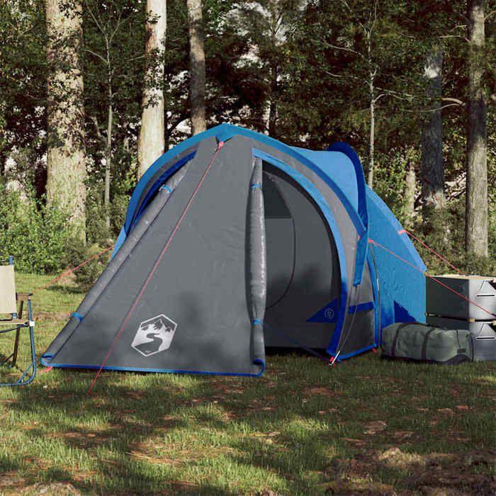 Tente de camping - vidaXL - 2 personnes - Imperméable - Bleu - Facile à monter