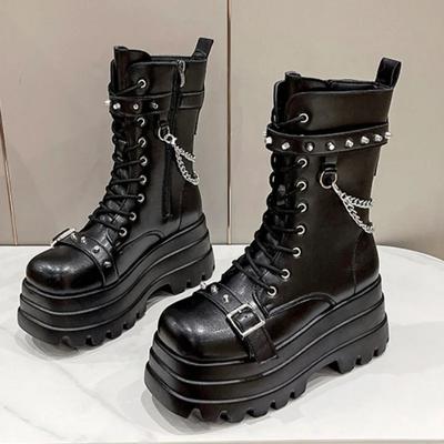 Moda Toc înalt Marime mare 35-42 Cizme cu platformă Creștere pentru femei Moda de designer Toamnă Iarnă Pantofi de lux Cizme cavaler Femei