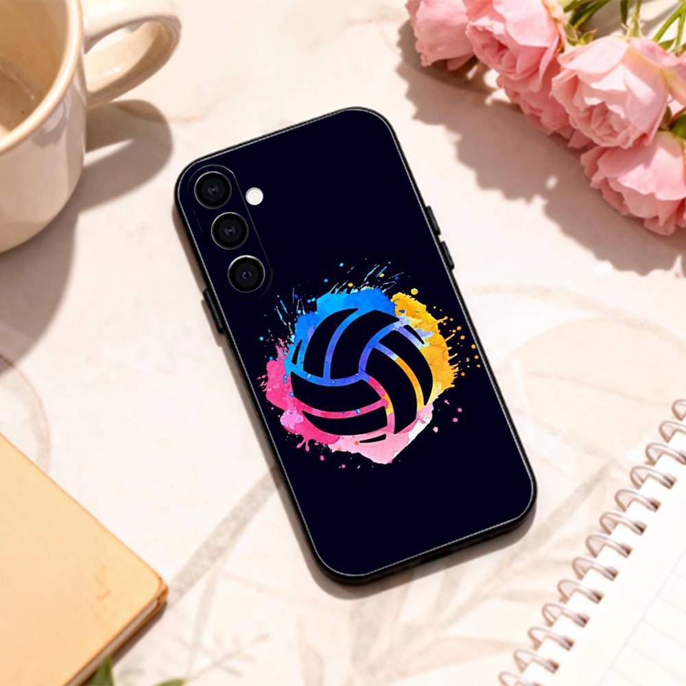 cool Sport Beach V-Volleyball    phone Case For Samsung Galaxy A73,A72,A71,A70,A53,A52,A51,Others Soft Black Shell
