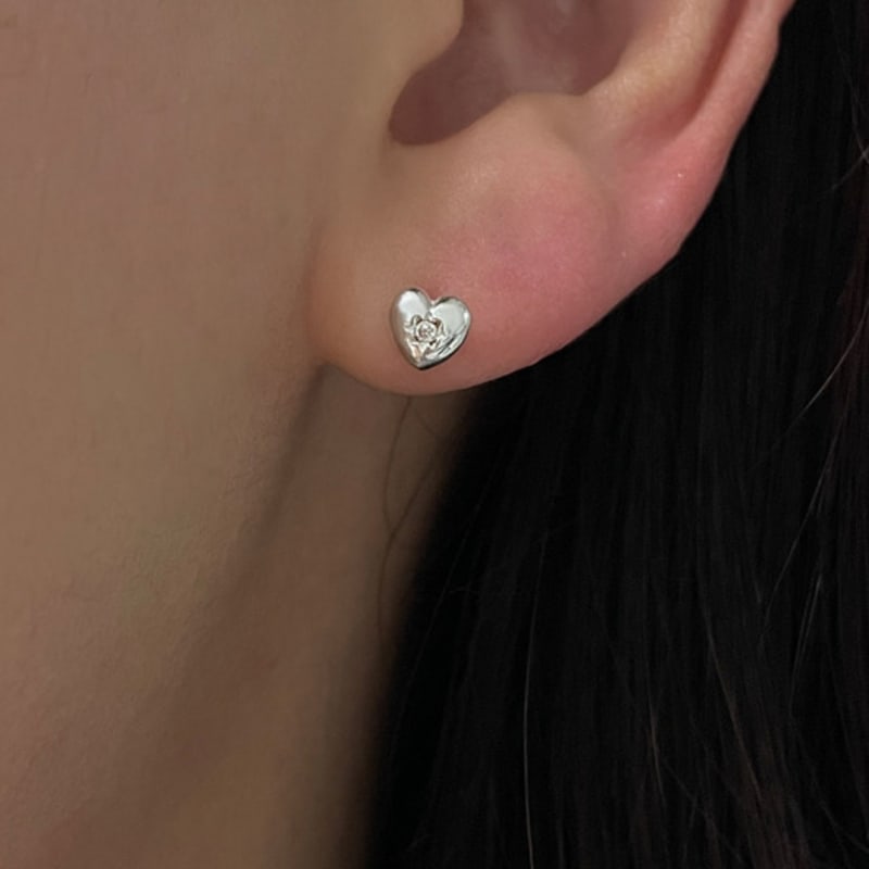 

MARQUEMENT heart pop piercing Silver