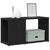 TV Cabinet Black Oak Effect 60 X 24 X 32 Cm Wood Based Material