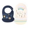 Babero de silicona para bebé, Baberos impermeables con forma de plátano para Saliva, delantales comestibles suaves para alimentación de recién nacidos con dibujos animados, bufanda para eructar ajustable para bebé