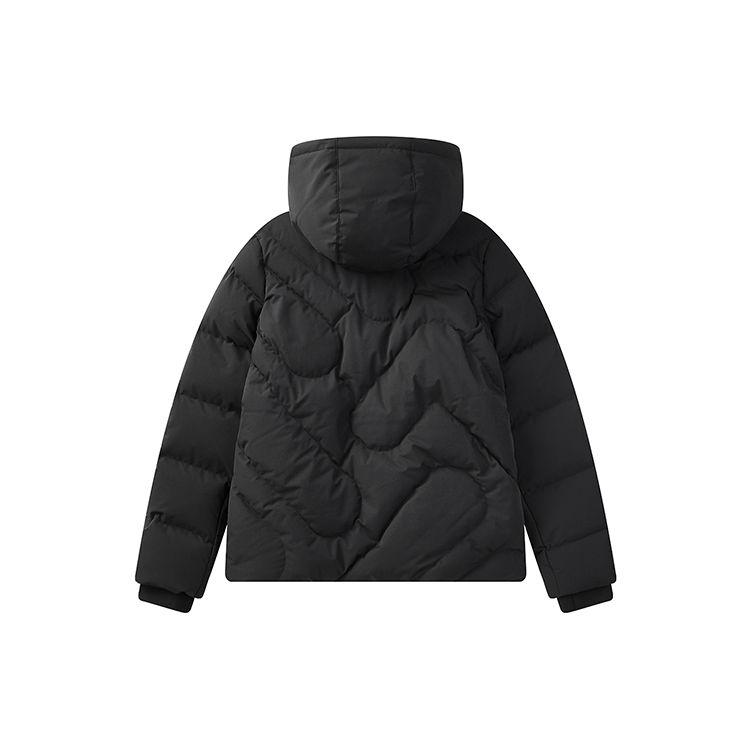 Fila Logo Printed Warm Sports Hooded Down Jacket Women Outerwear Legendary-Blue F11W048919FNV