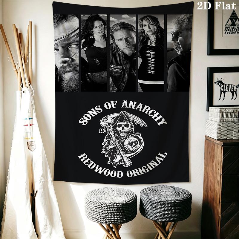Sons Anarchy Wall Tapestry Tapestry Wallmounted Fashion Print Soft Home Decor Wall Covering Decoration