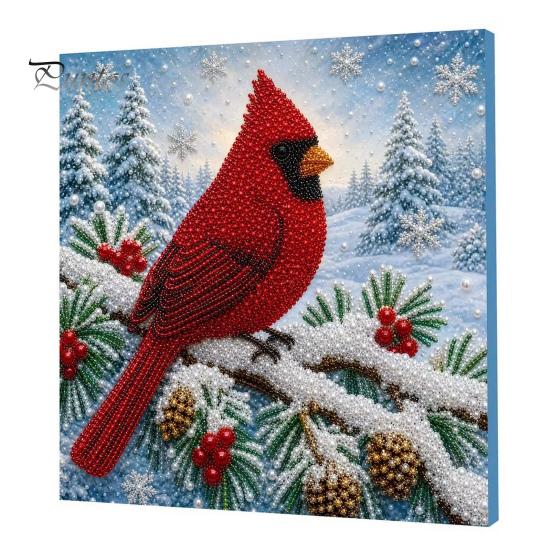 Christmas Home Decoration Faux Pearl Art Kit, DIY Snowman Painting 3D Festive Living Room Accents Xmas Scenes Crafting Project for Adults Beginners,