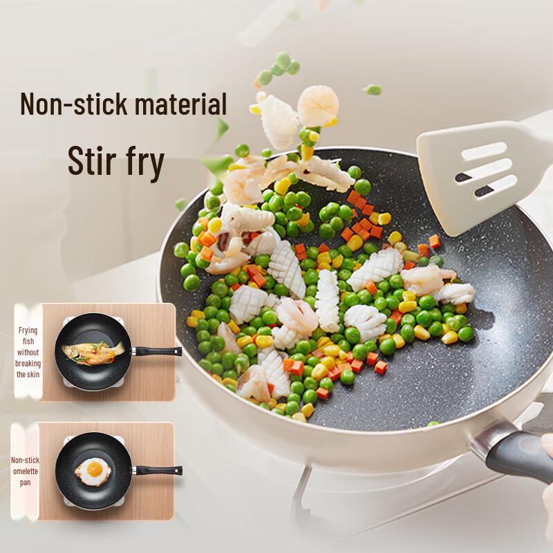 Midea Non-Stick Flat-Bottom Stir-Fry Wok