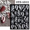 5D Embossed Christmas Nail Art Stickers New Year Red Santa Claus Tree Penguins Snowman Winter Sliders Girl Manicure Decals NK-1*