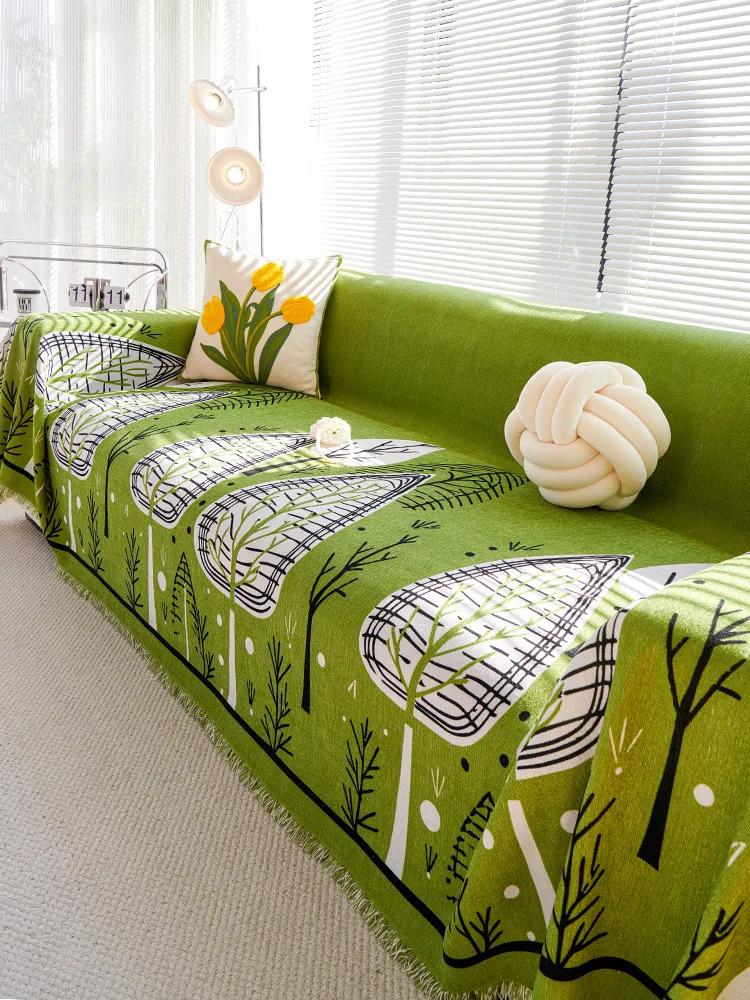 Nordic Style Chenille Sofa Cover Flower Sofa Blanket Universal All Seasons Waterproof Antislip And Scratchresistant Sofa Cover 180x130cm 1pcs